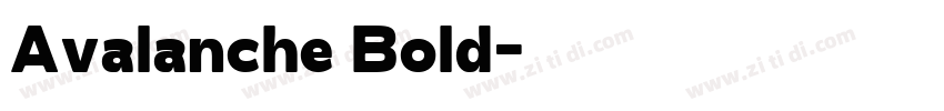 Avalanche Bold字体转换